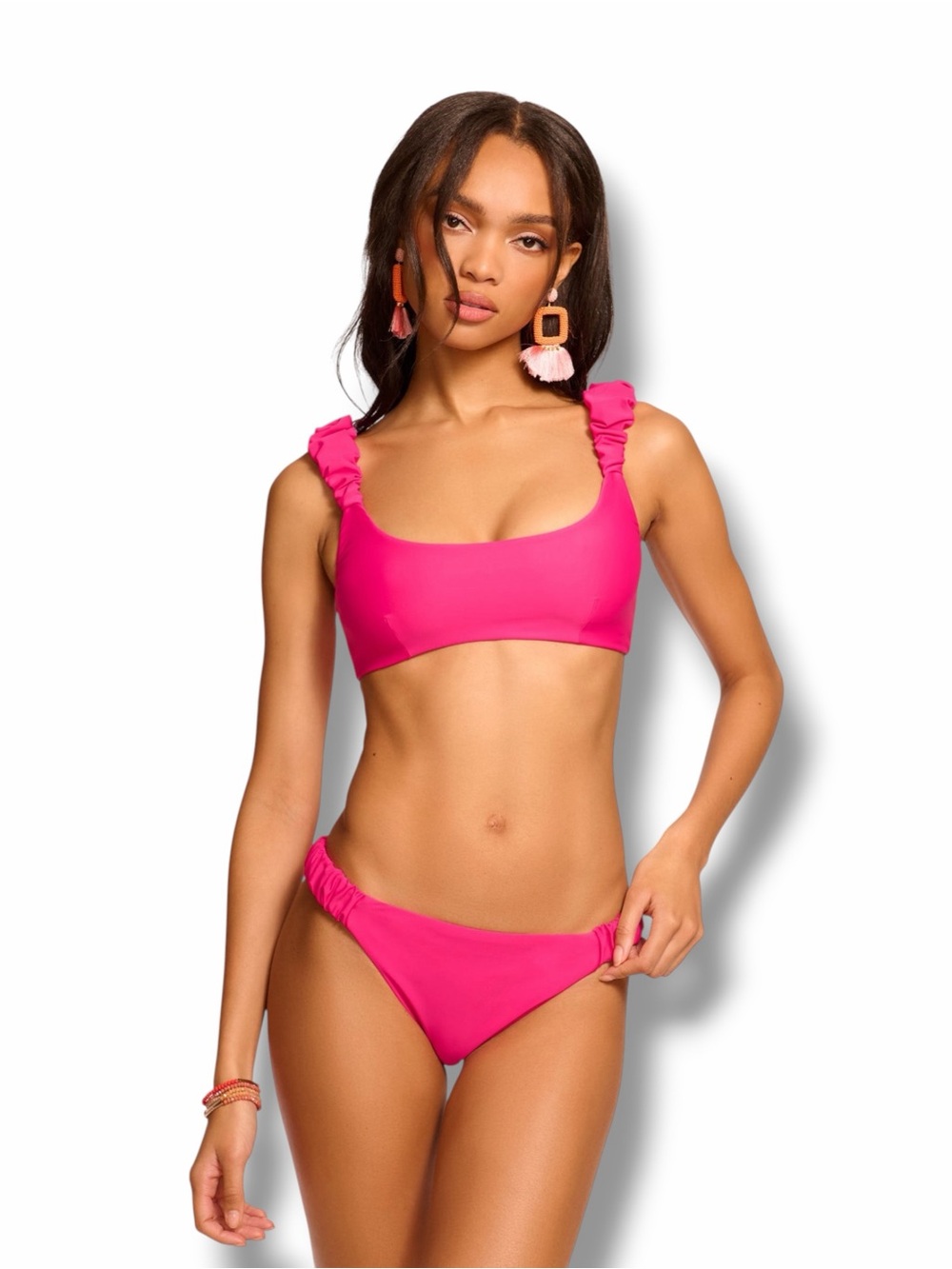 RAMY BROOK Bikini Set Rachel Scoop Neck Bikini Top & Joelle Ruched Bikini Bottom